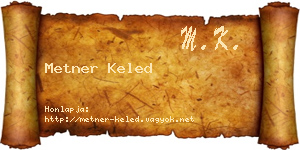 Metner Keled névjegykártya
